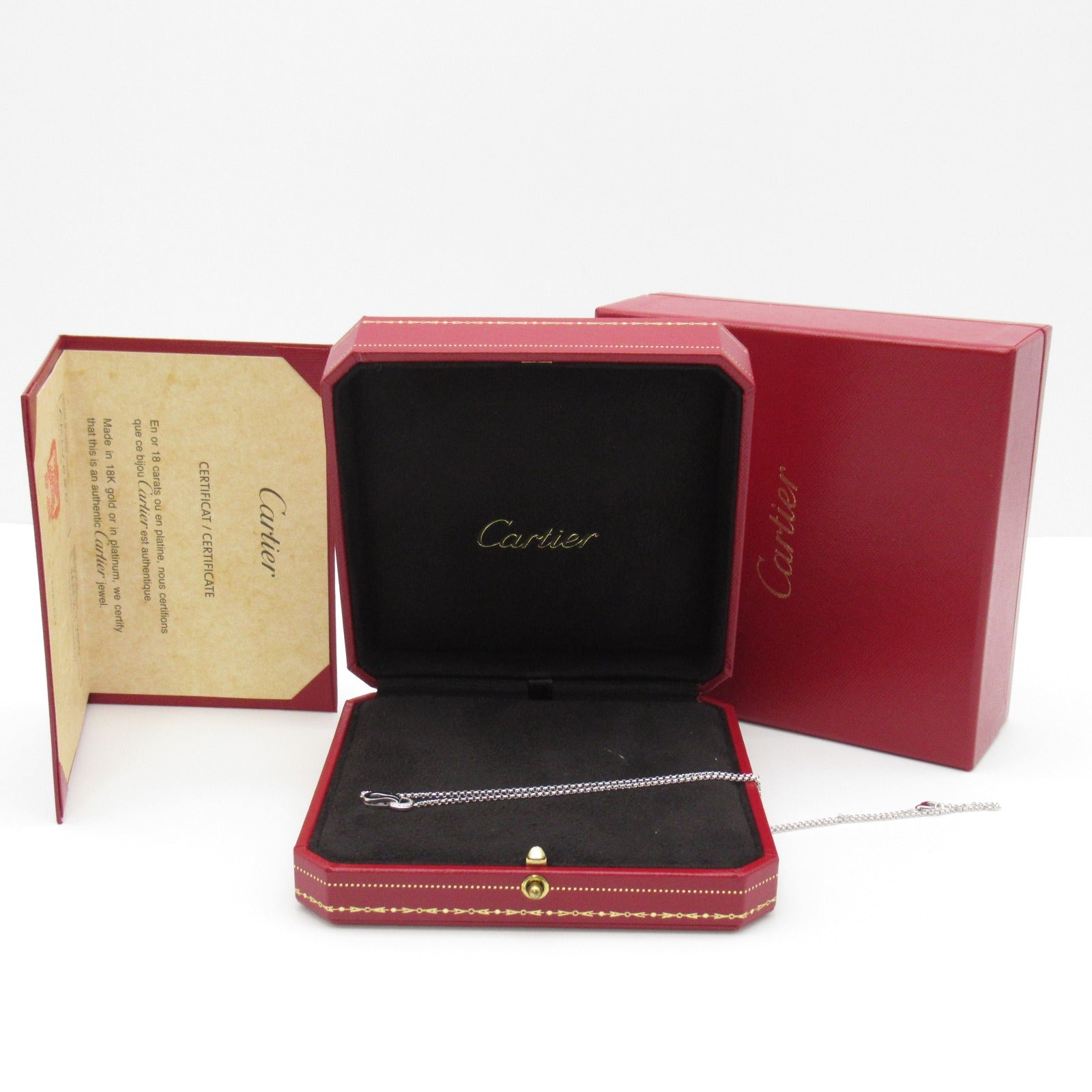 Cartier Cartier K18WG (White G) Diamond  Clear Necklaces