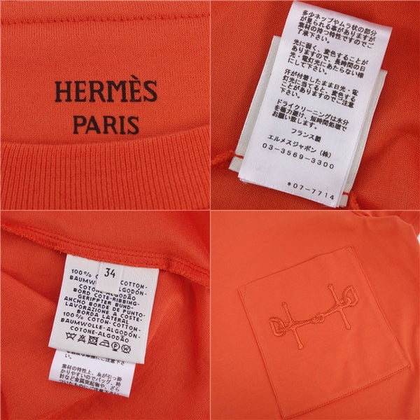 Hermes   20AW Horsebit  Tops  34 (S Equivalent) Orange MODEST