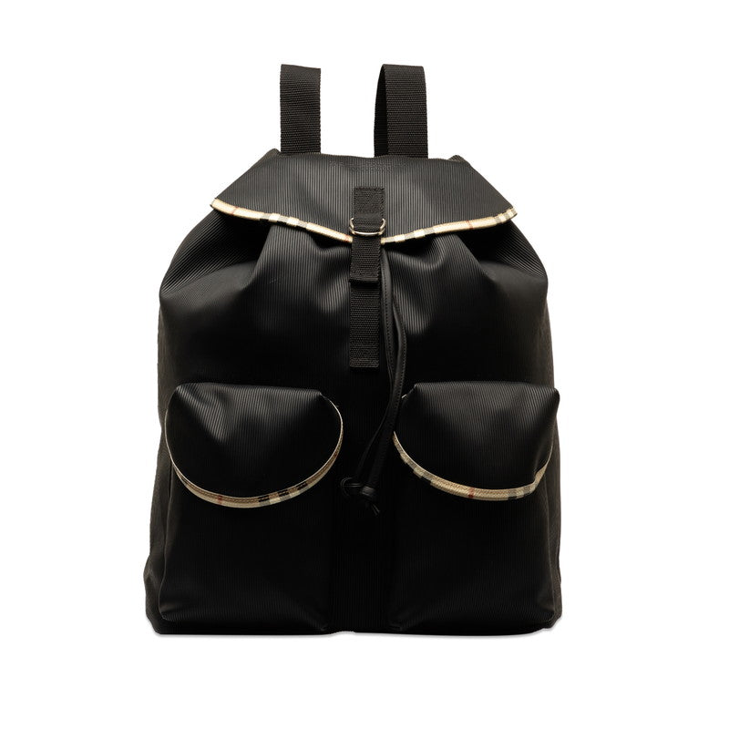Burberry Nova Check Rucksack Backpack Black PVC Leather
