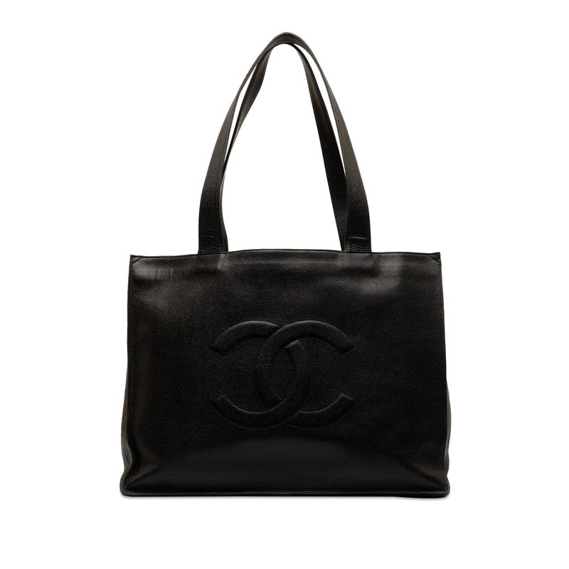 Chanel Coco Handbag Tote Bag Unclear Black Leather  CHANEL