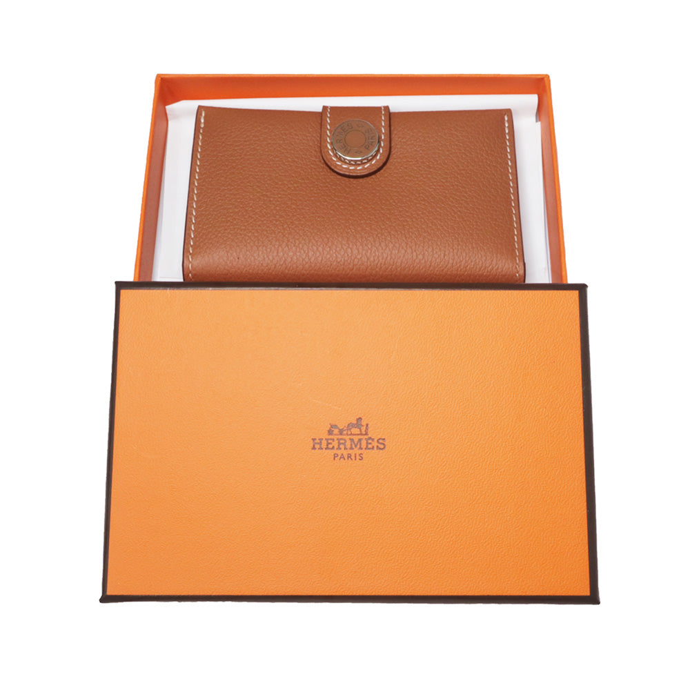 HERMES Hermes Card Case RMS Ever Color G B Graph Card Input SV Gold   Mens 【New】【Until Used】【Until Used】