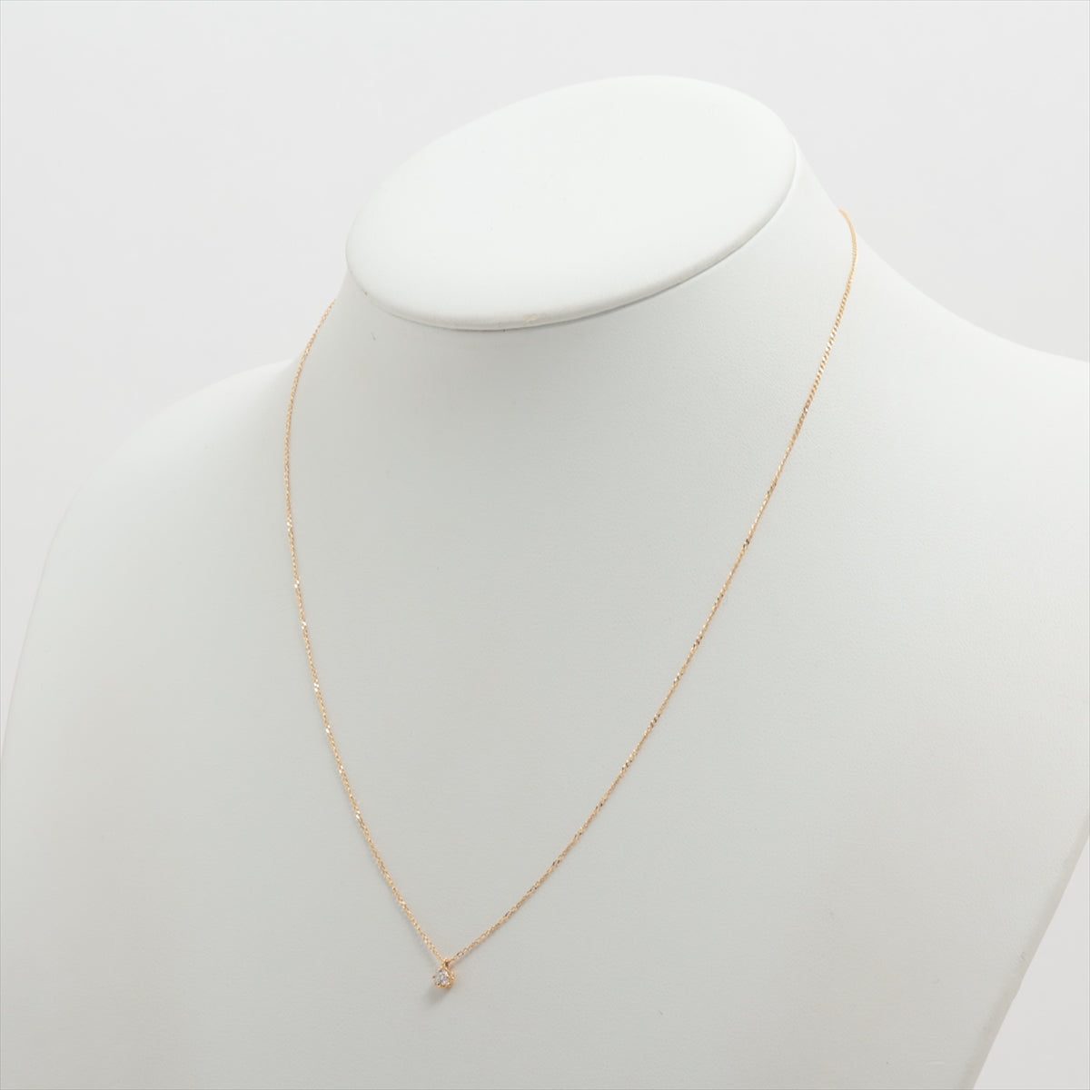 Agat diamond necklace K18 (YG) 1.3g 0.1 E