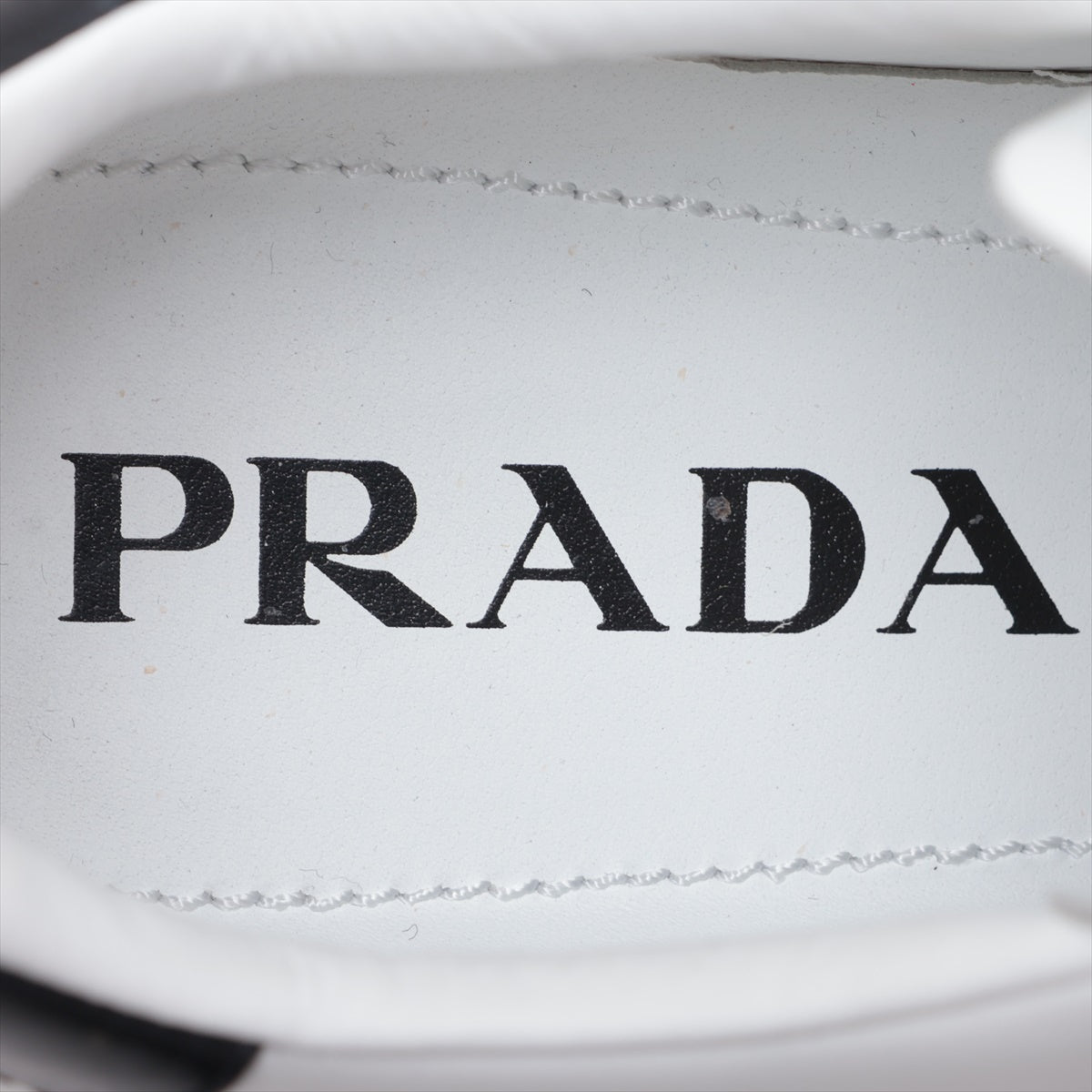 Prada Sports Leather Trainers 36.5  Black x White 1E223M Box