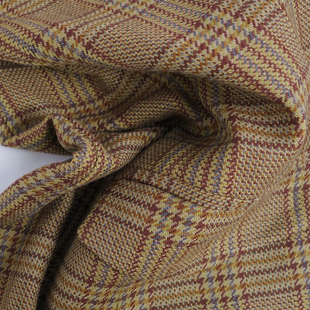 Vint Christian Dior Jacket Terrad Wool Tweed Check Out  M Brown