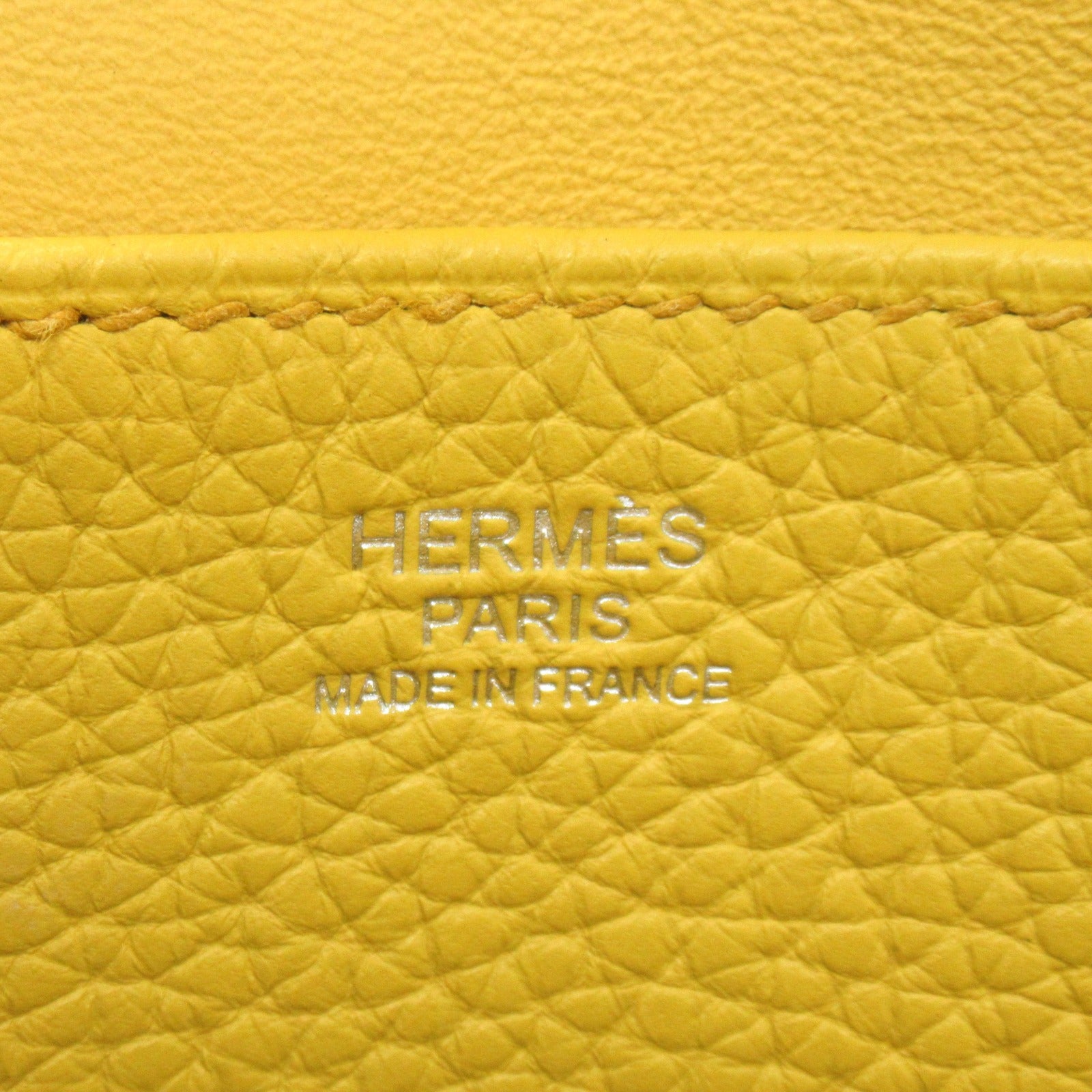 Hermes Hermes Arzan 25 San Shoulder Bag Shoulder Bag Leather  Clemence  Yellow San B刻S G