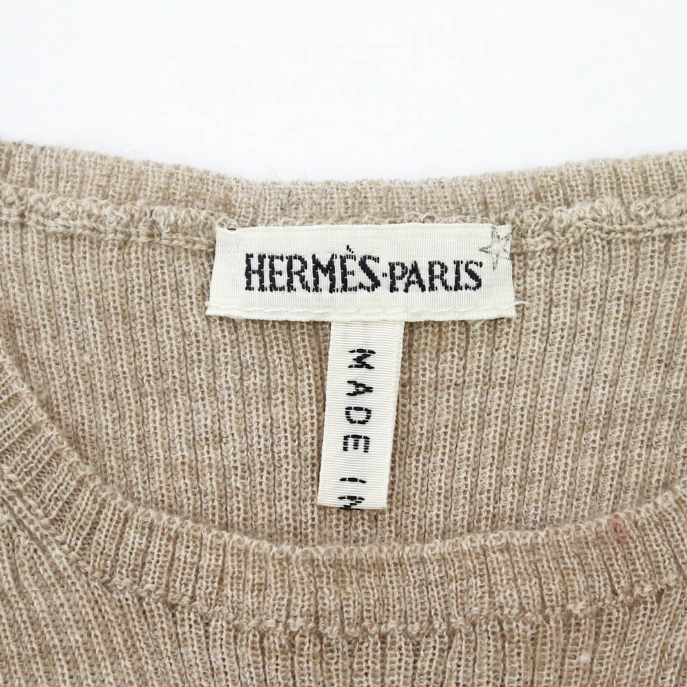 Hermes ern Sleeve Tops Cashmere Size ME Made in Italy Brown Apparel  Women&#39;s Clothes  Secondary