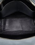 Prada Triangle Logo  Sapphire Handbag Tote Bag Gr Leather  Prada