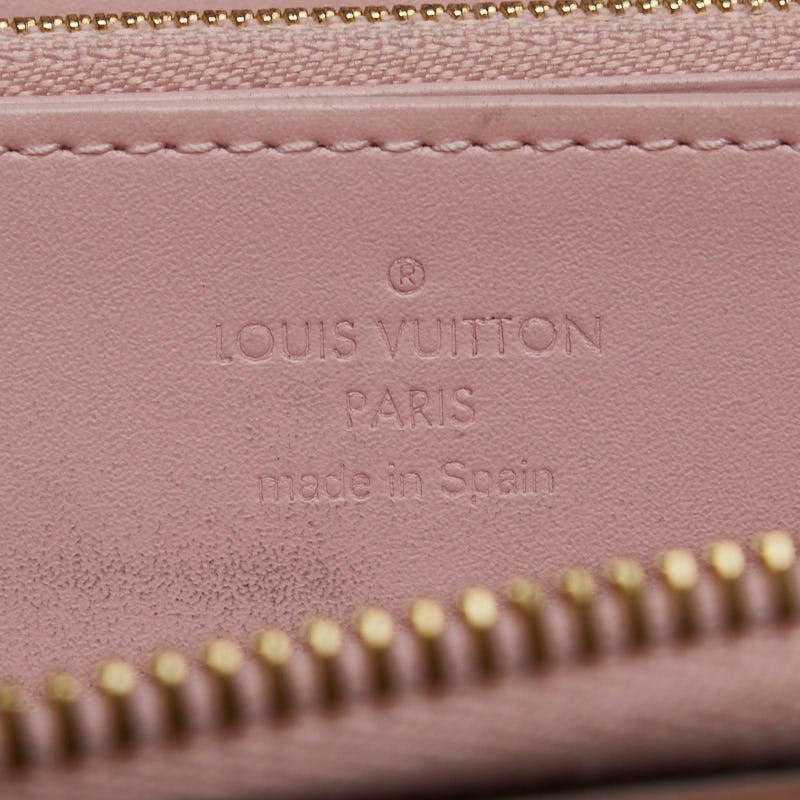 Louis Vuitton Monogram Vernis Zippie Venice Roundfassner Long Wallet M62945 Rose Valerie Pink Brown Patent Leather PVC  Louis Vuitton