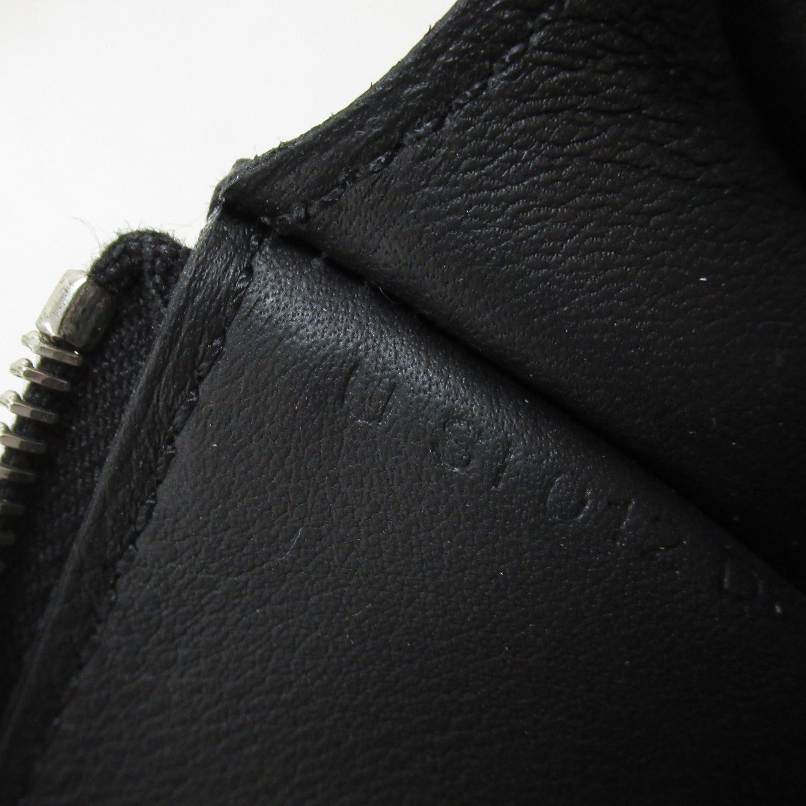 Hermes Hermes Zip-Angor PM Black Pochette Bag Leather Voyeur Colour  Black