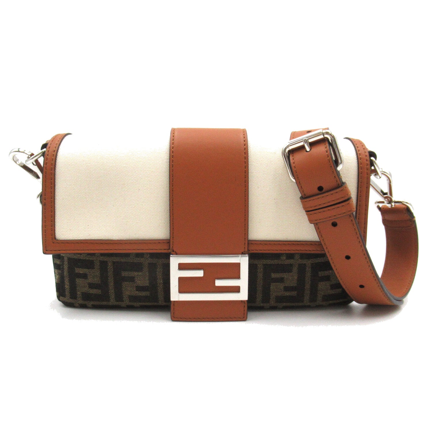 Fendi Fendi Zucca Shoulder Bag 2w Shoulder Bag Canvas Leather  Brown / Ivory 7VA472