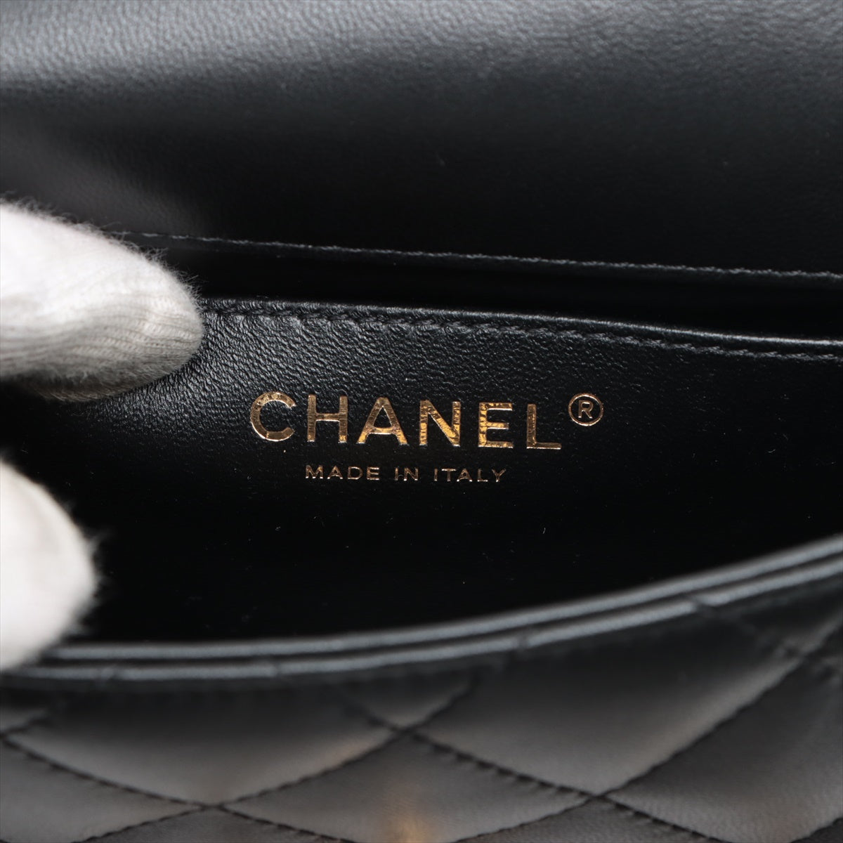 Chanel Mini Matrasse  2WAY Shoulder Bag Top Handle Black G Gold