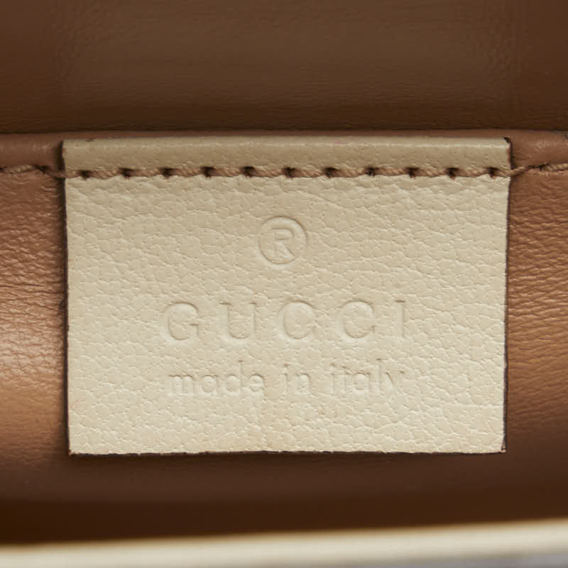 Gucci Bamboo Foxhead Handbag 466432 White Red  Leather  Gucci