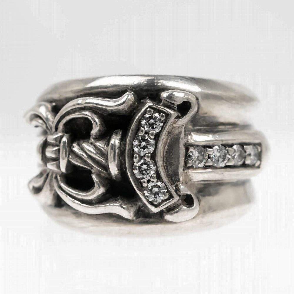 Chrome Hearts Dagger Diamond Ring . 14 2364-304-0001-9107 SV925 Silver Ring