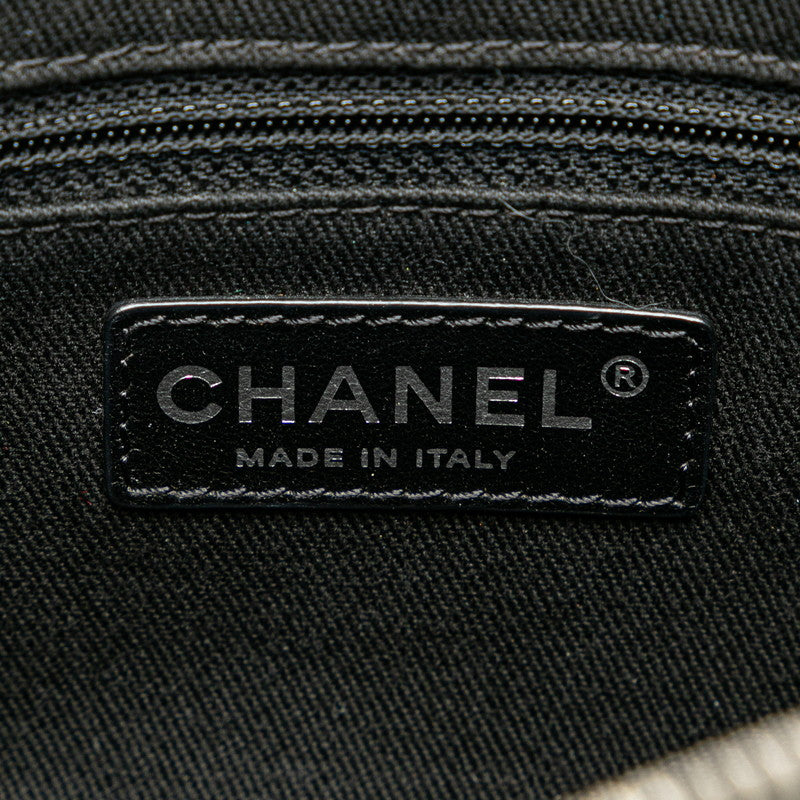 Chanel Mattrase 23 Coco Wild Stitch Silver G  Chain Shoulder Bag Black Lambskin  CHANEL