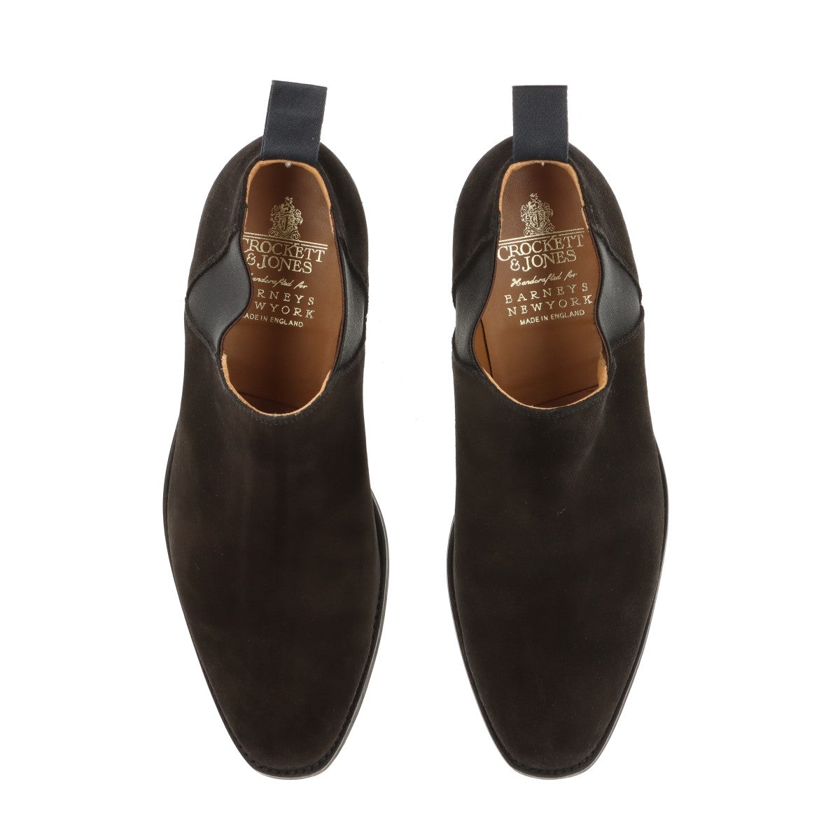 Croquet &amp; Jones Suede Side Goar Boots 8E  Dark Brown Barney New York Exclusive Model Deene 2