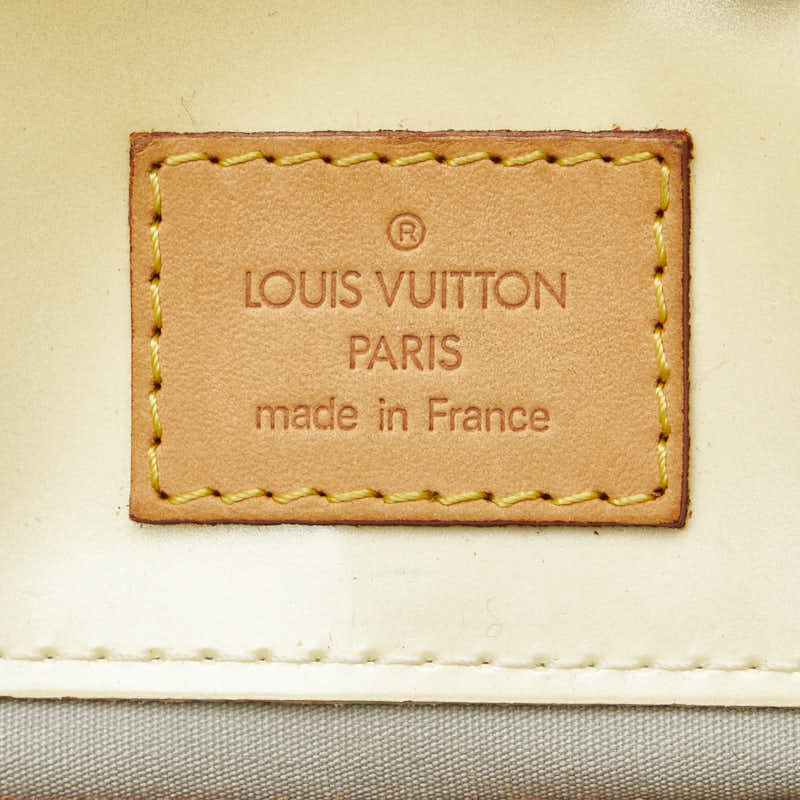 Louis Vuitton Monogram Vernis Reed PM Handbag M91336 Pearl White Patent Leather  Louis Vuitton