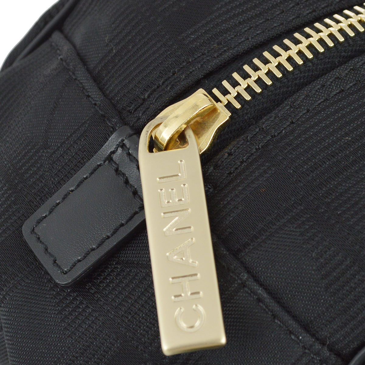 Chanel 2005-2006 黑色提花尼龍 New Travel Line 手袋