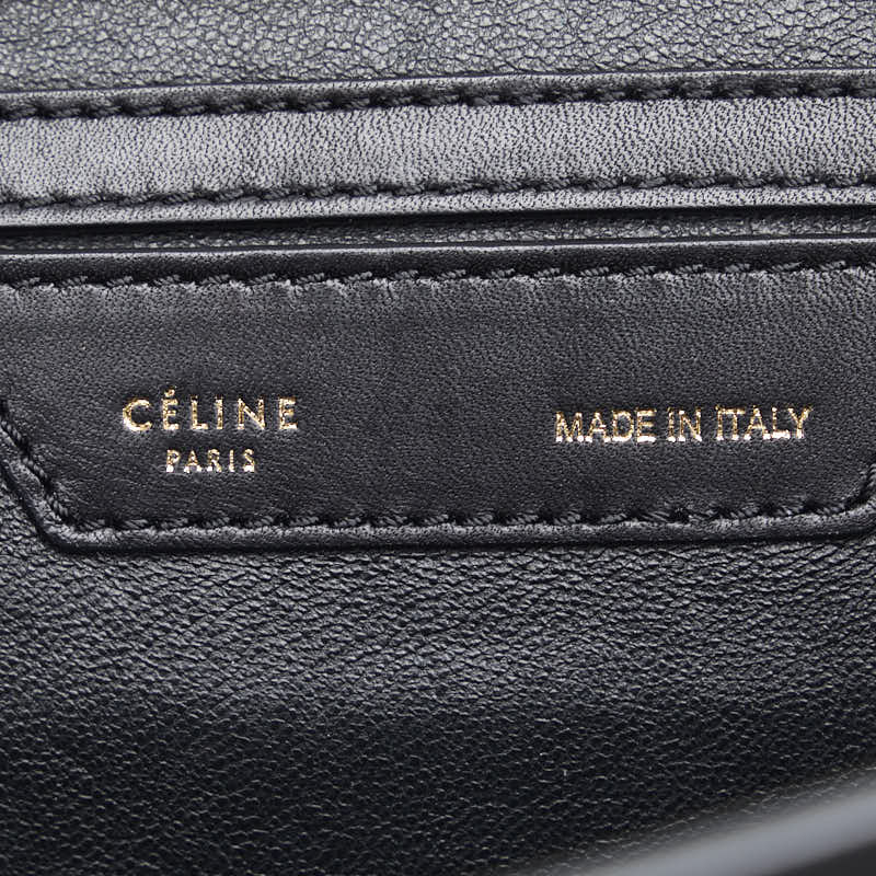 Celine Travers 手提包單肩包 2WAY 藍色黑色米色皮革 Celine