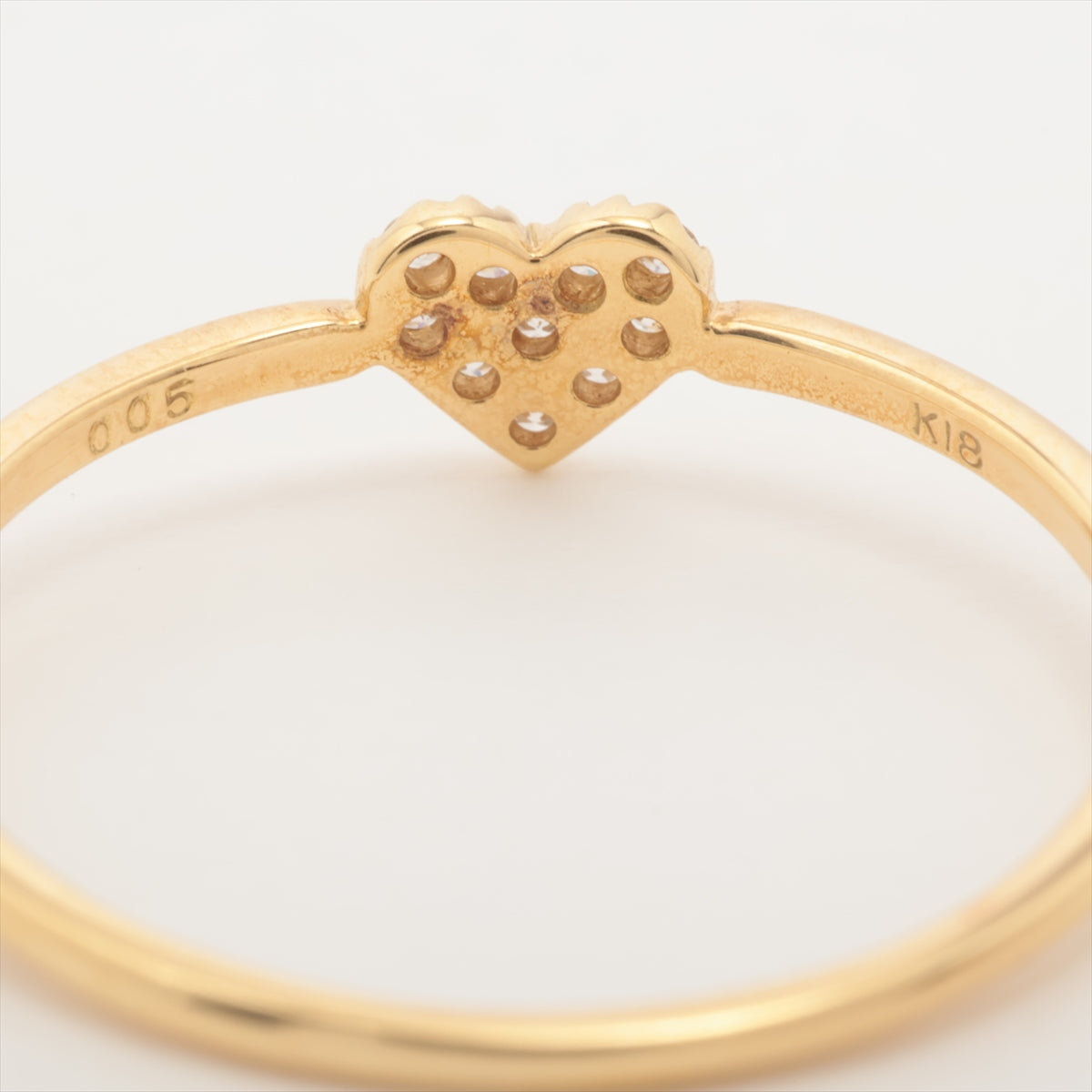 Archer Heart Pave Diamond Ring K18 (YG) 1.0g 0.05 E