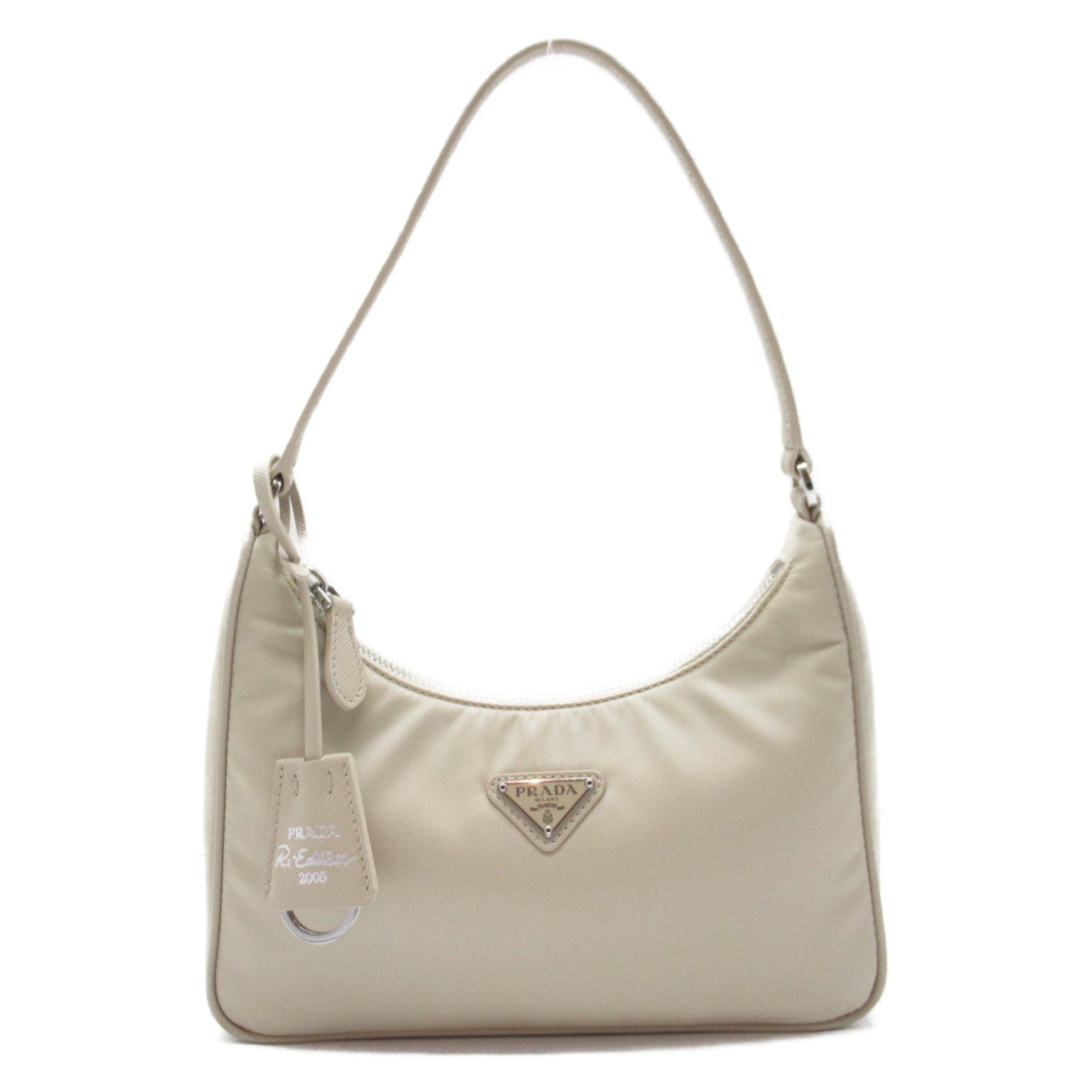 Prada Prada Re-Edition 2005 Handbag Handbag Nylon Women's Beige