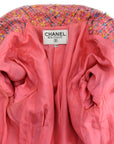 Chanel single breasted tweed boucle jacket 