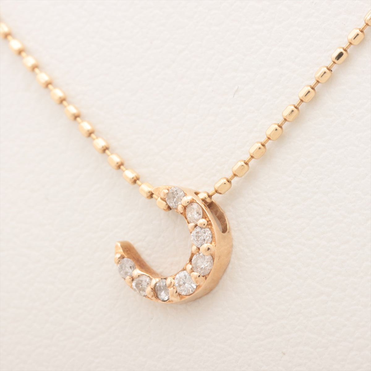 Agat diamond necklace K10 (YG) 1.2g 0.033 E