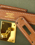 Hermes * 1995 Kelly 32 Sellier Toile H Courchevel