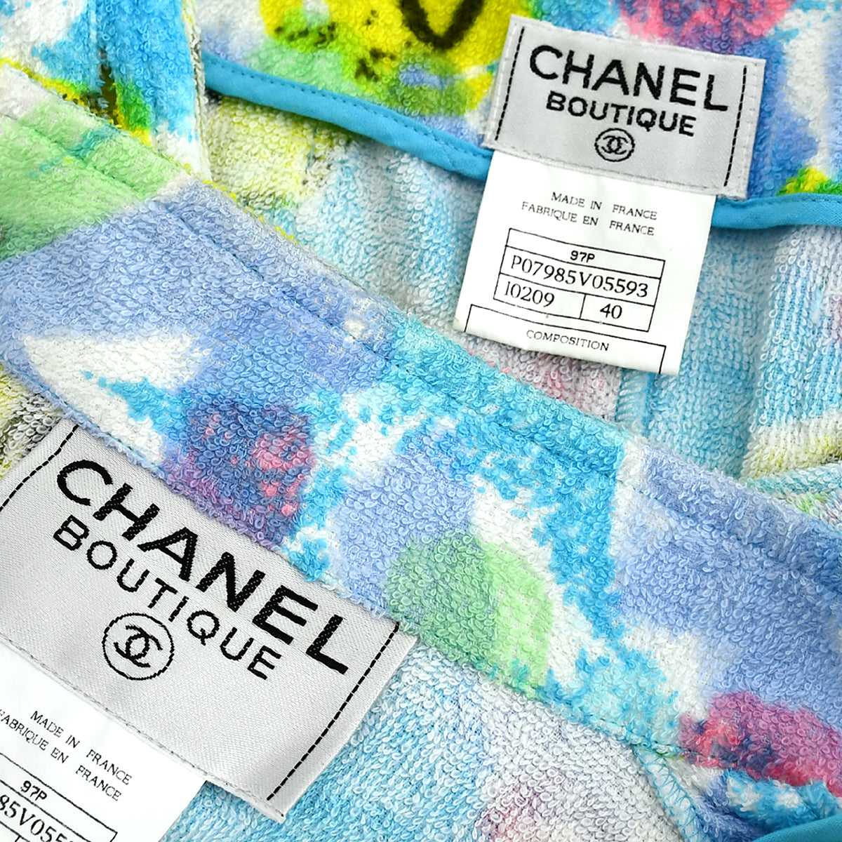 Chanel Setup Sleeveless Vest Jacket Skirt Blue 97P 