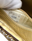 CHANEL 1994-1996 Gold Lambskin SHW Kisslock Shoulder Bag