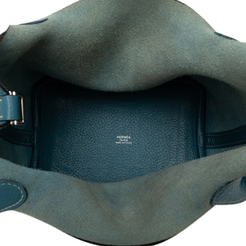 Hermes Picotin Lock PM Handbag Blue Jeans  Clemence  Hermes