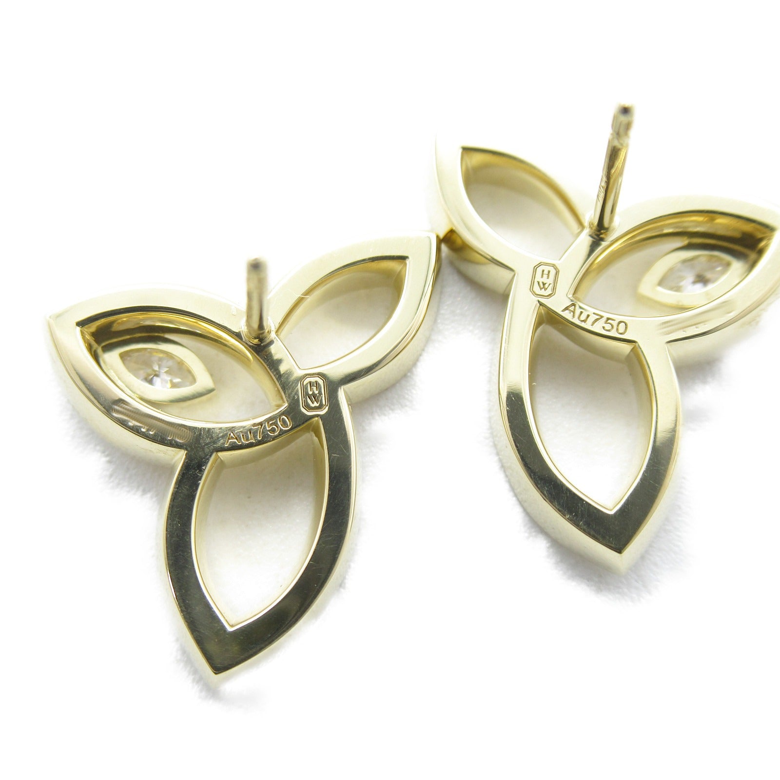 Harry Winston Harry Winston Lilly Cluster Earrings Jewelry K18 (yellow g) Diamond  Clear EADYMQRFLC