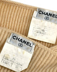 Chanel Ensemble Cardigan Tops Beige 96A 