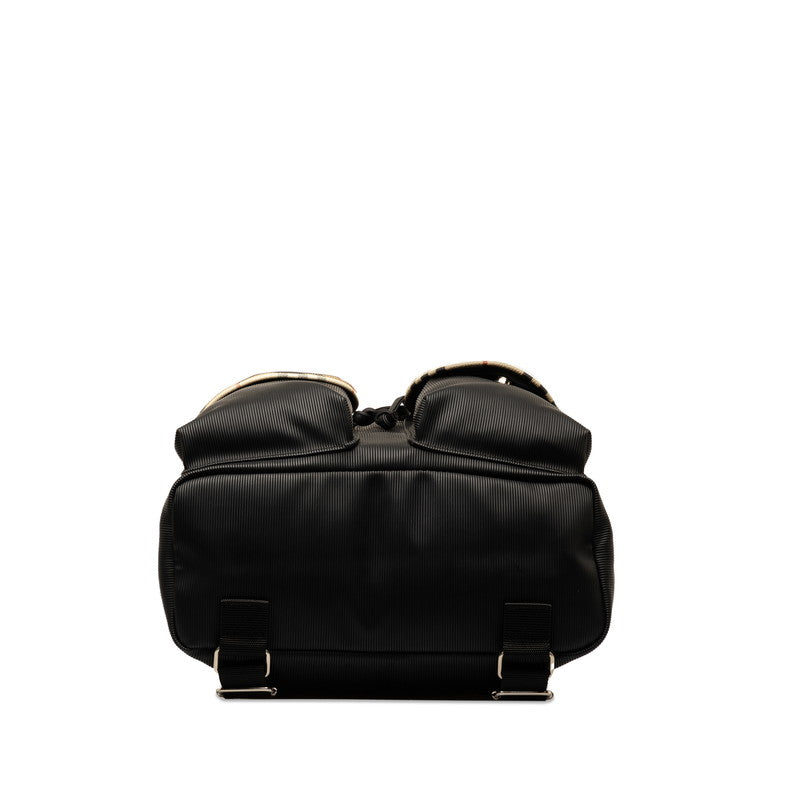 Burberry Nova Check Rucksack Backpack Black PVC Leather