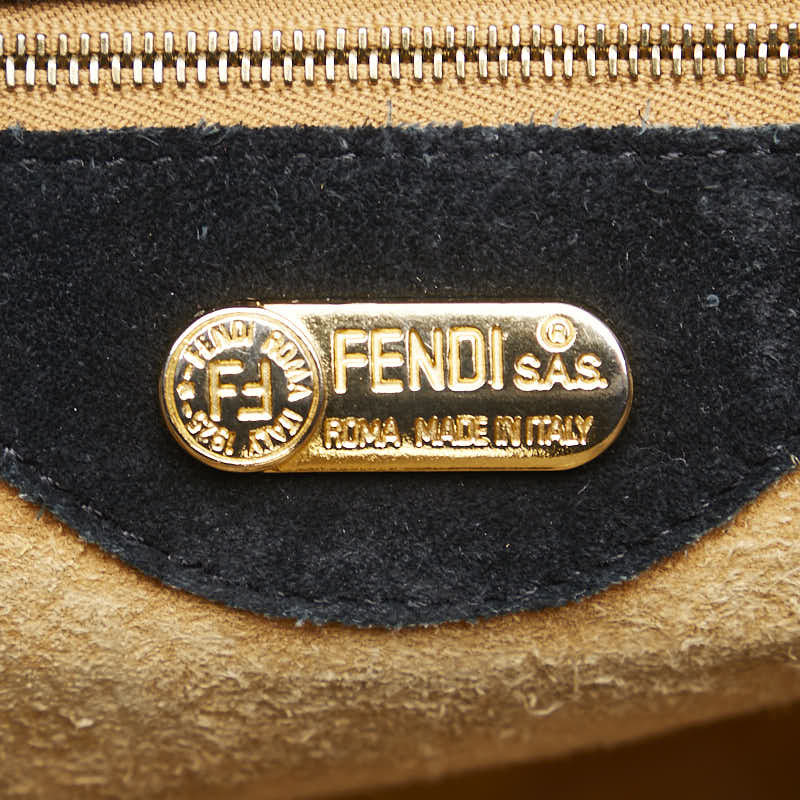 Fendi FF Logo Tote Bag Shoulder Bag 2WAY Black   Fendi