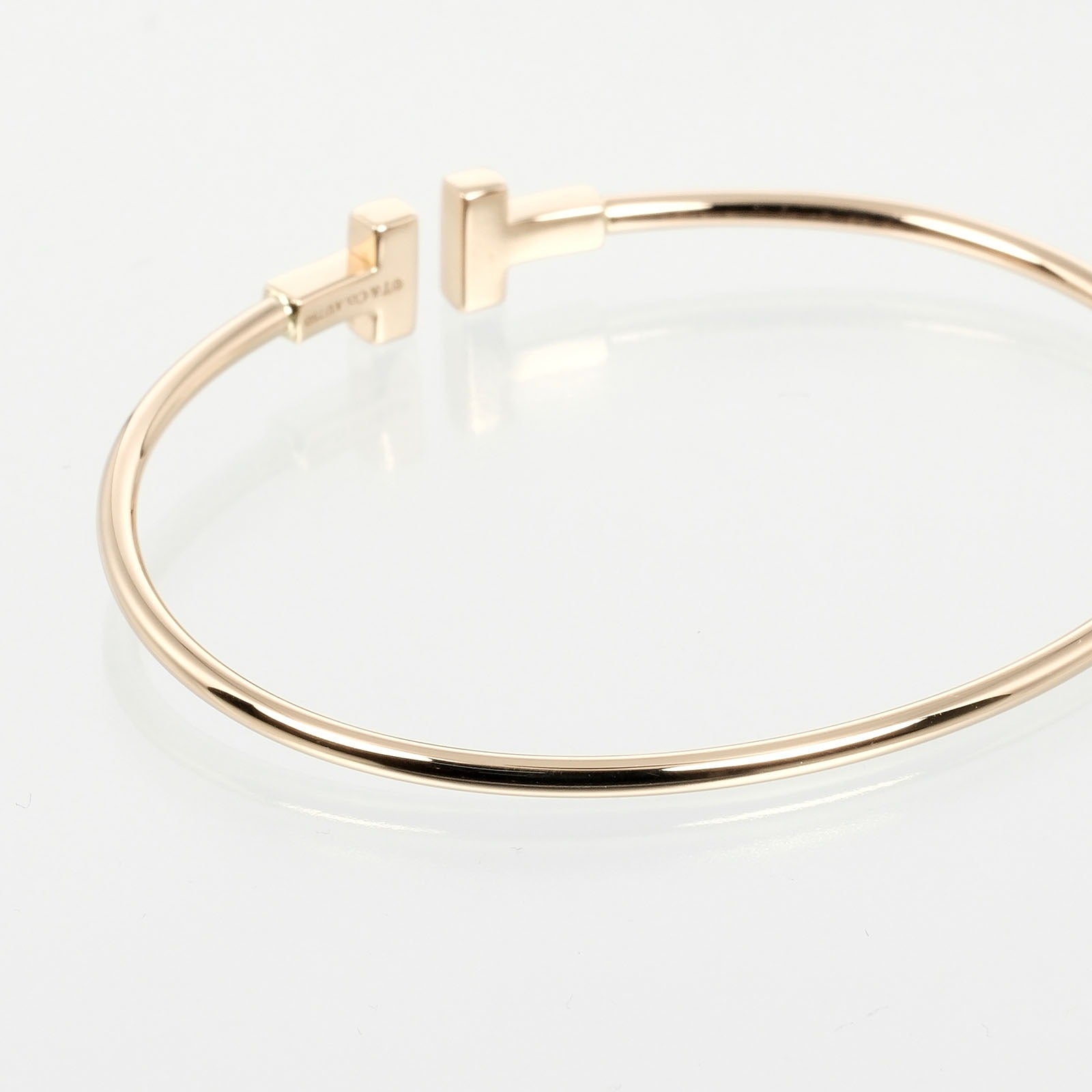 Tiffany Tiffany & Co. T  Narrow Bracelet SM Model 15cm K18 PG Pink G  5.65g A Ranked Wire Narrow Bracelet   & Buy