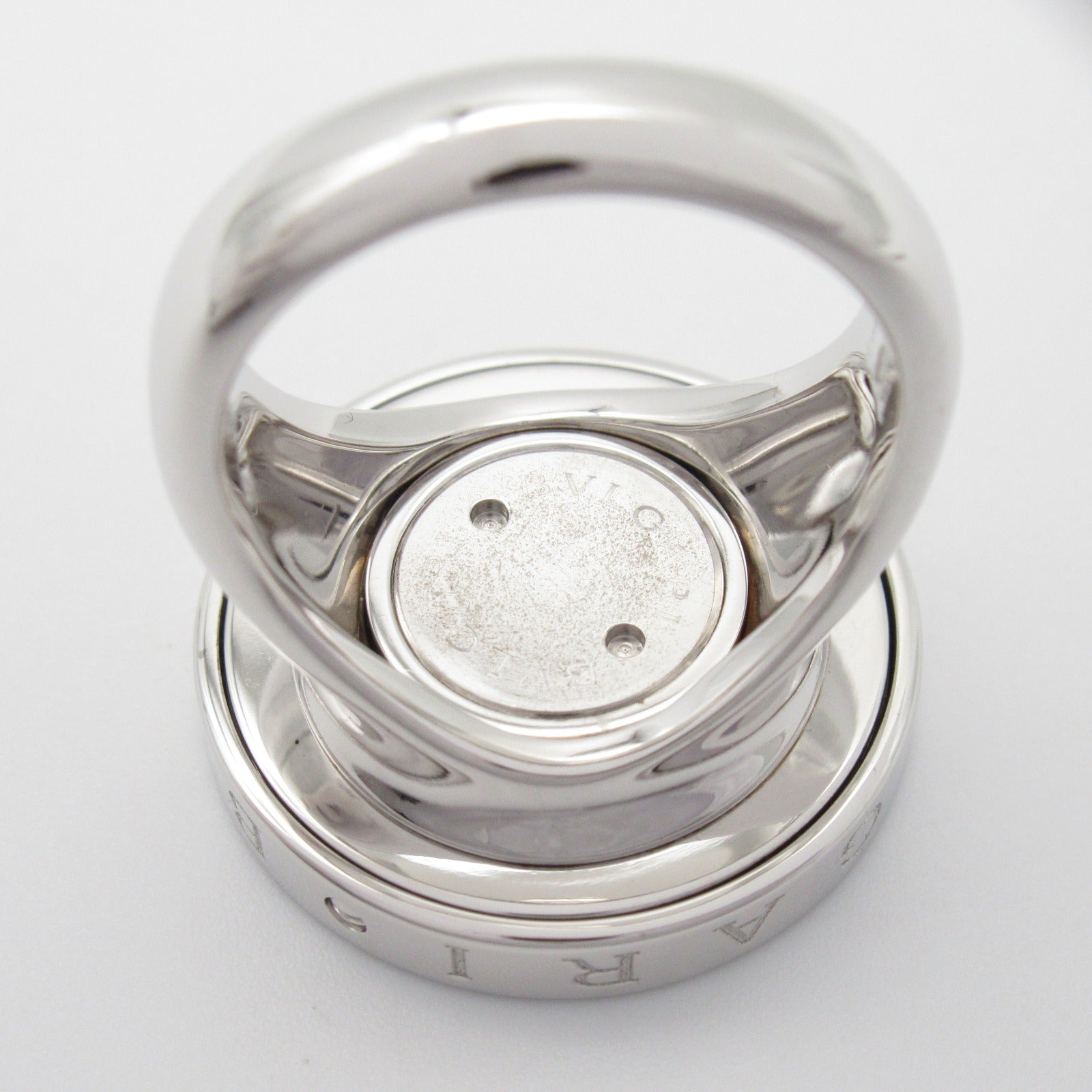 Bulgari BVLGARI Optical Onyx Ring Ring Ring Jewelry K18WG (White G) Stainless Steel Onyx   Black Close-up