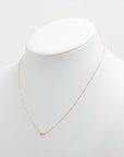Agat Ribbon Diamond Necklace K18 (YG) 1.0g 0.03 EVA
