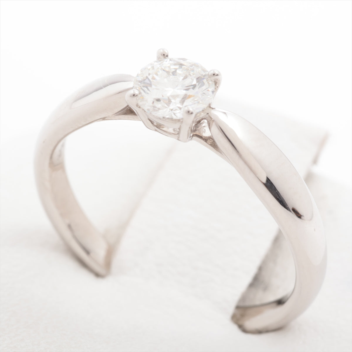 Tiffany&#39;s Harmony Diamond Ring Pt950 3.5g D0.35 Lt