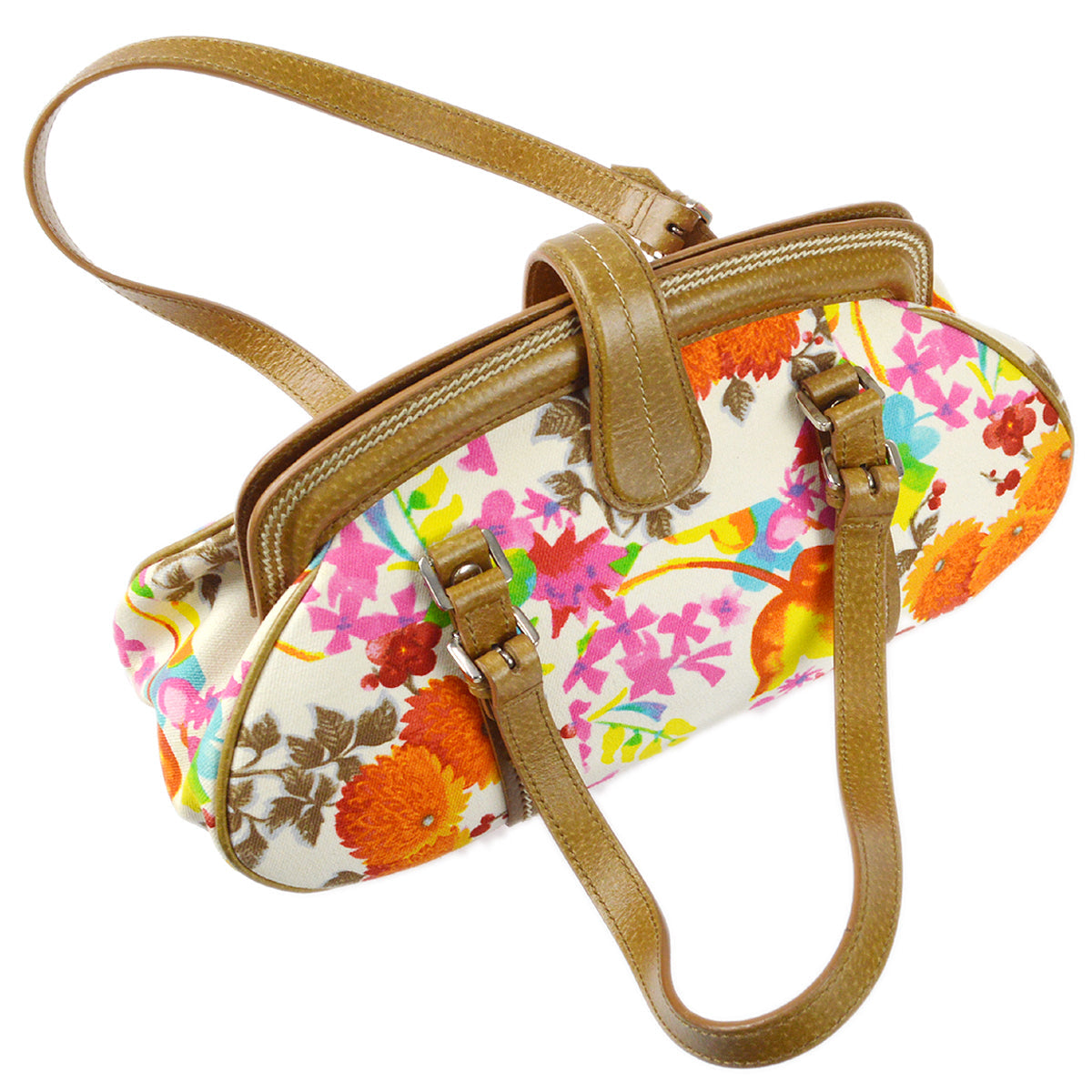 Christian Dior 2005 Multicolor Flower Handbag
