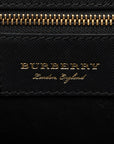 Burberry Nova Check  Handbag Shoulder Bag 2WAY Black Leather