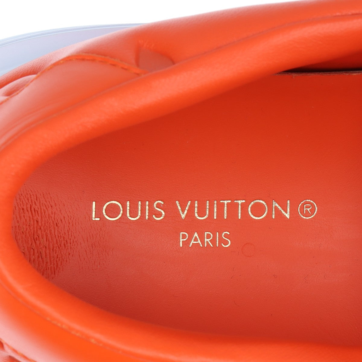Louis Vuitton Beverly Hills Line 22 Years Leather Slippoon UK8 1/2 Mens Orange LD0242 Monogram Bag  100  Family  s