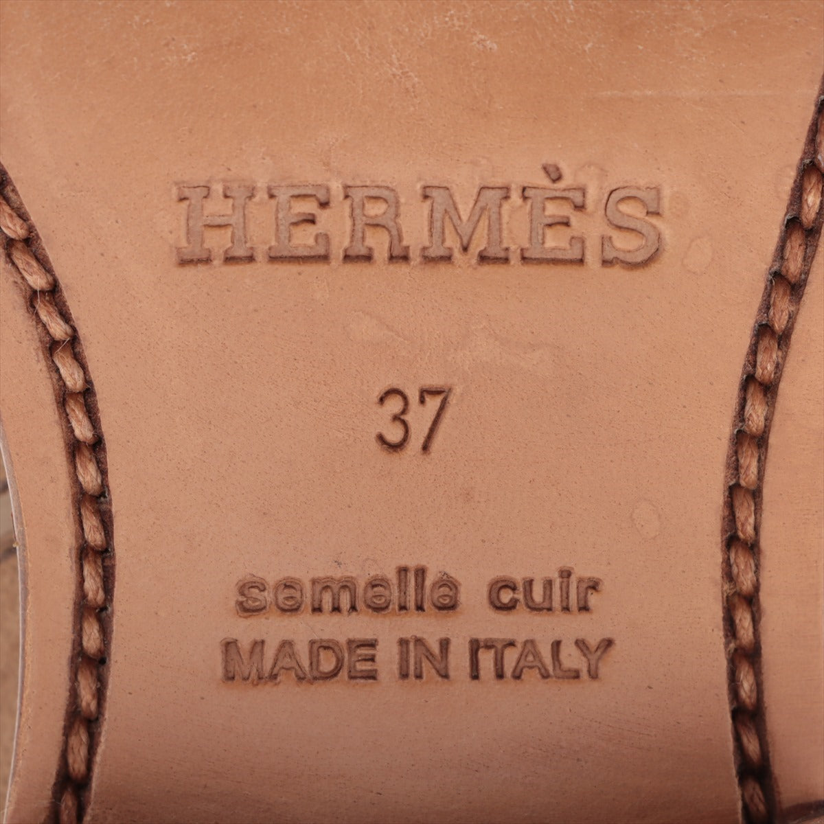Hermes s Long Boots 37  Beige H Logo