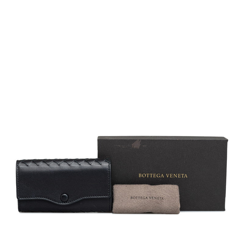 Bottega Veneta 6 鑰匙扣盒 黑色皮革