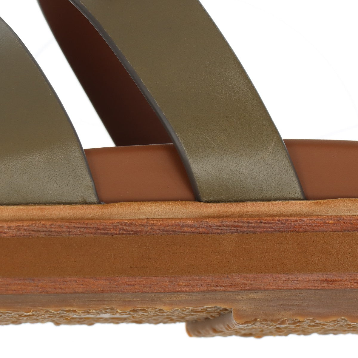 Celine Slide Tippi Eddy Period Leather Sandals 35  Karki RM0213  Strap  Bag
