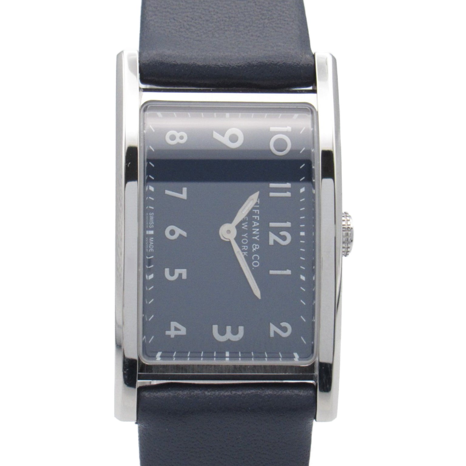 Tiffany TIFFANY&amp;CO East Waistminis Watch Watch Stainless Steel Leather Belt  Blue 36668644