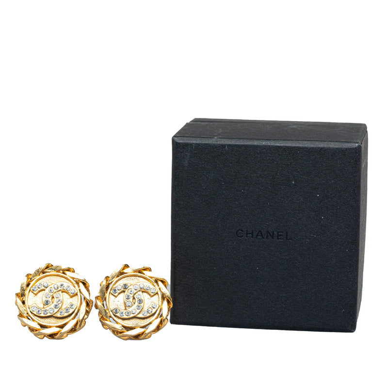 Chanel Vintage Coco Wind Cars Rhinestone Earrings G   CHANEL