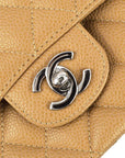 Chanel 2004-2005 Classic Double Flap Medium Beige Caviar