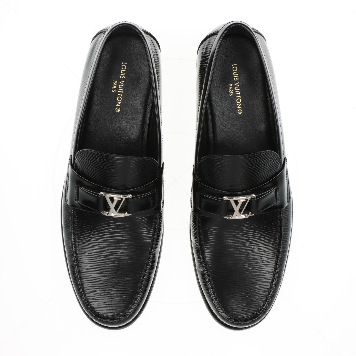 Louis Vuitton Main Line 22 Years Patent Leather  9 Mens Black FA0212 LV Logo Epi