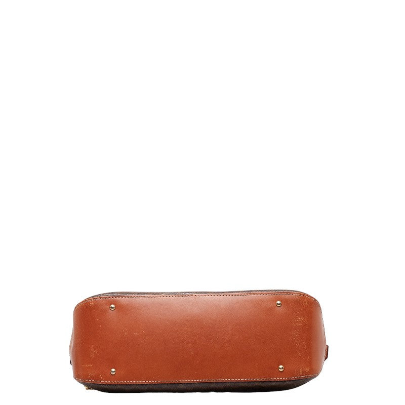 Celine Macadam Handbag Shoulder Bag 2WAY Brown PVC Leather  Celine