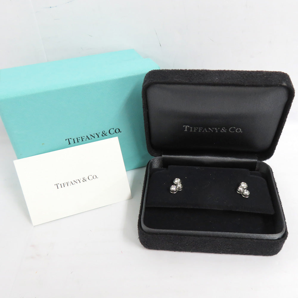 Tiffany Stud_Earrings Bubble Pt950 Platinum 3P Diamond 1 vs  Jewelry Accessories Cleansed